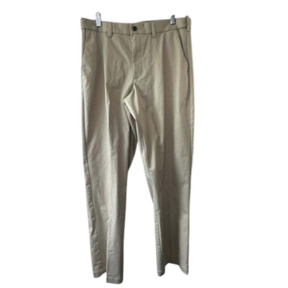 David Taylor Flat Front Comfort Waist Wrinkle Free Classic Fit Pants 32X32 New